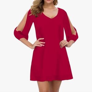 SHY VELVET women's XL red dress NWT